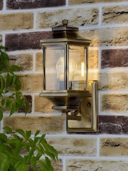 Dar Lighting Aged Brass Glass Ladbroke Wall Light - Image 1 of 6