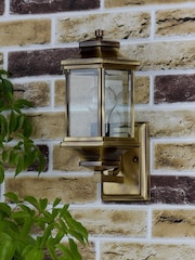 Dar Lighting Aged Brass Glass Ladbroke Wall Light - Image 2 of 6