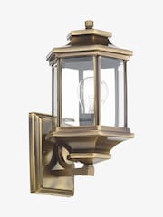 Dar Lighting Aged Brass Glass Ladbroke Wall Light - Image 3 of 6