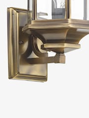 Dar Lighting Aged Brass Glass Ladbroke Wall Light - Image 5 of 6