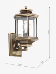 Dar Lighting Aged Brass Glass Ladbroke Wall Light - Image 6 of 6