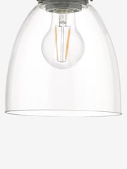 Dar Lighting Antique Chrome Glass Arvin Pendant Ceiling Light - Image 5 of 5