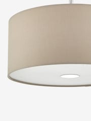 Dar Lighting Taupe Polished Chrome Ronda 40cm Pendant Light - Image 3 of 4