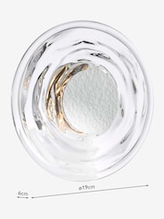 Dar Lighting Textured Glass Polished Chrome Dewey Wall Light - Image 3 of 3