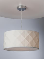 Dar Lighting White Aisha Easy Fit Pendant - Image 1 of 5