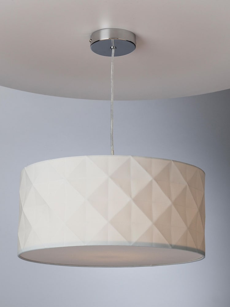 Dar Lighting White Aisha Easy Fit Pendant - Image 1 of 5