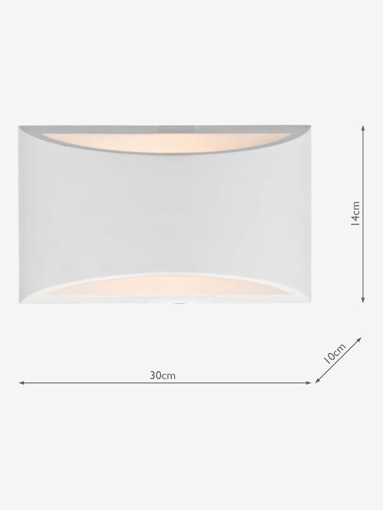 Dar Lighting Paintable Plaster Hove Wall Washer - Image 4 of 4
