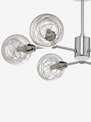 Dar Lighting Polished Chrome Glass Tyka 6lt Semi Flush Light - Image 3 of 5