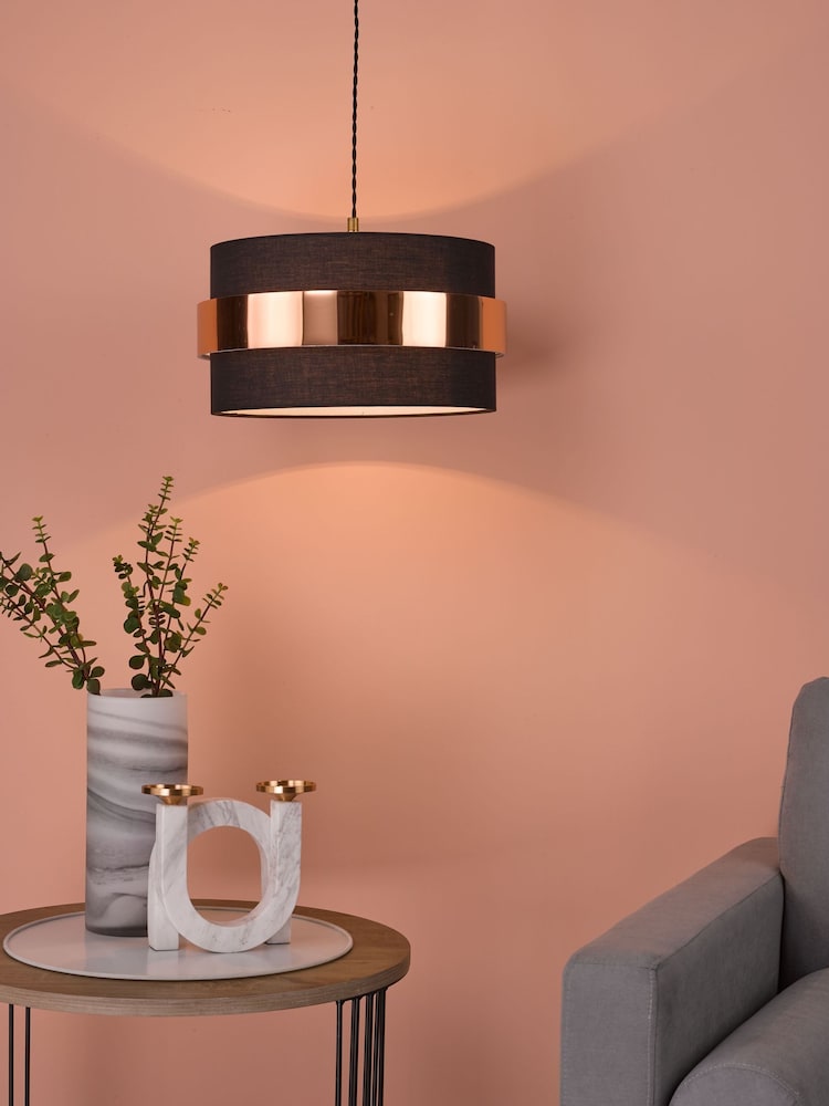 Dar Lighting Blue Easy Fit Oki Pendant Light - Image 1 of 4 Dar Lighting Blue Easy Fit Oki Pendant Light - Image 1 of 4