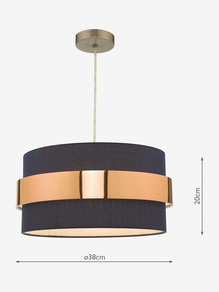 Dar Lighting Blue Easy Fit Oki Pendant Light - Image 4 of 4 Dar Lighting Blue Easy Fit Oki Pendant Light - Image 4 of 4