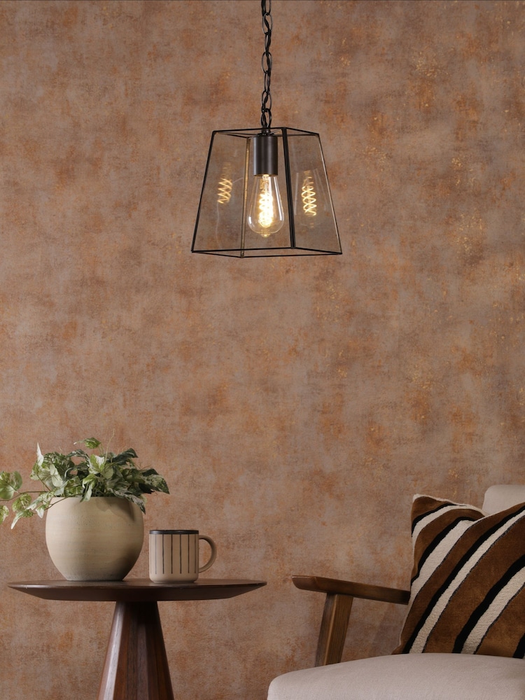 Dar Lighting Matt Black Glass Brooks Small Pendant - Image 1 of 5 Dar Lighting Matt Black Glass Brooks Small Pendant - Image 1 of 5