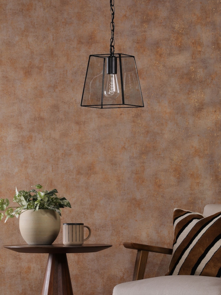 Dar Lighting Matt Black  Glass Brooks Small Pendant - Image 2 of 5