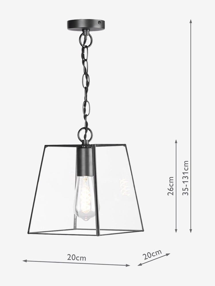 Dar Lighting Matt Black  Glass Brooks Small Pendant - Image 5 of 5