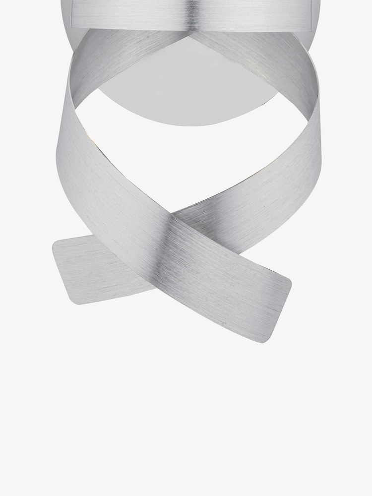 Dar Lighting Brushed Aluminium Polished Chrome Rawley Wall Light - Image 2 of 4