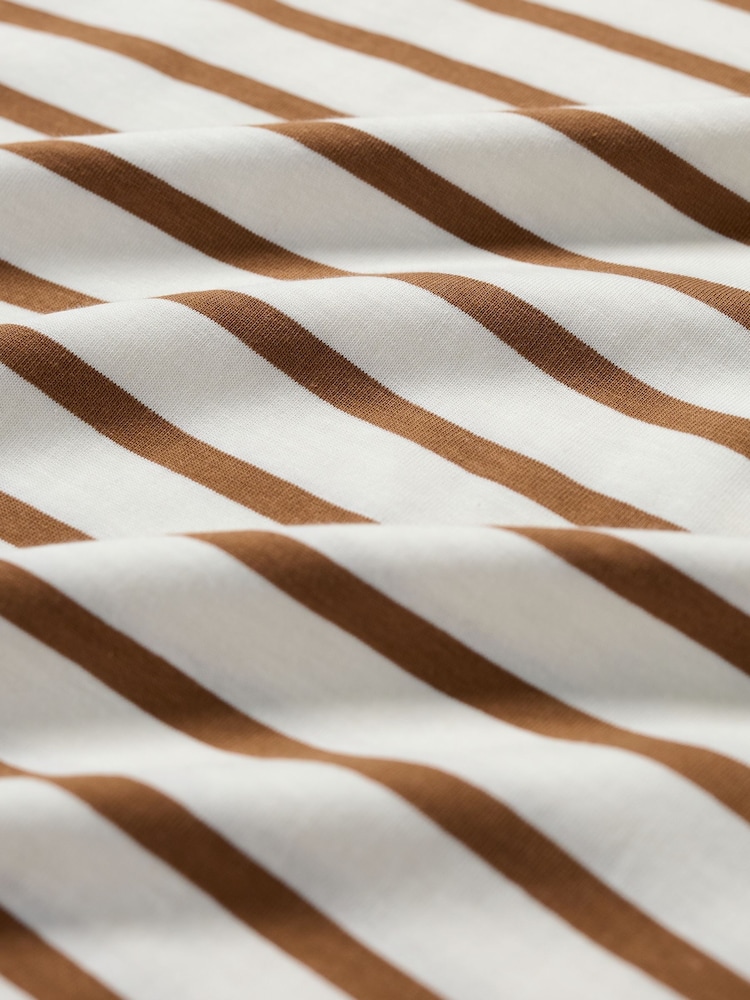 Seasalt Cornwall Brown Sailor 3/4 Sleeve Top in Cotton Jersey - Image 9 of 9