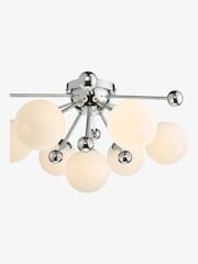 Dar Lighting Polished Chrome Opal Glass Ursa 7lt Flush Light - Image 6 of 8
