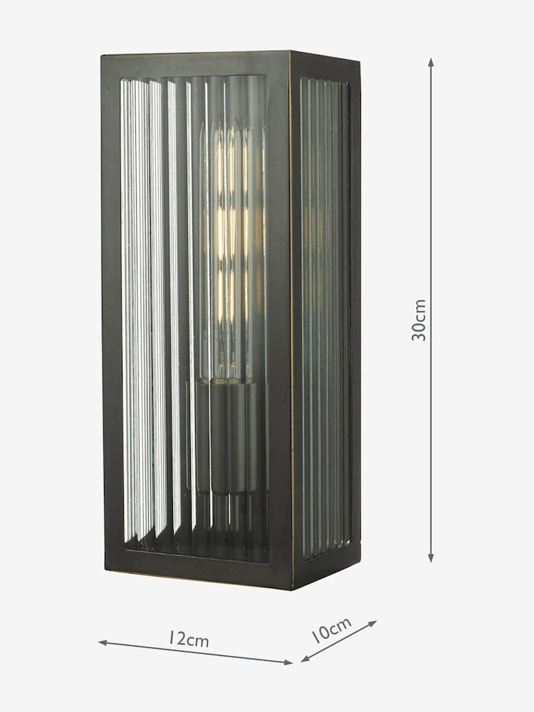 Dar Lighting Rubbed Bronze Ribbed Glass Small Keegan Wall Light - Image 5 of 5 Dar Lighting Rubbed Bronze Ribbed Glass Small Keegan Wall Light - Image 5 of 5