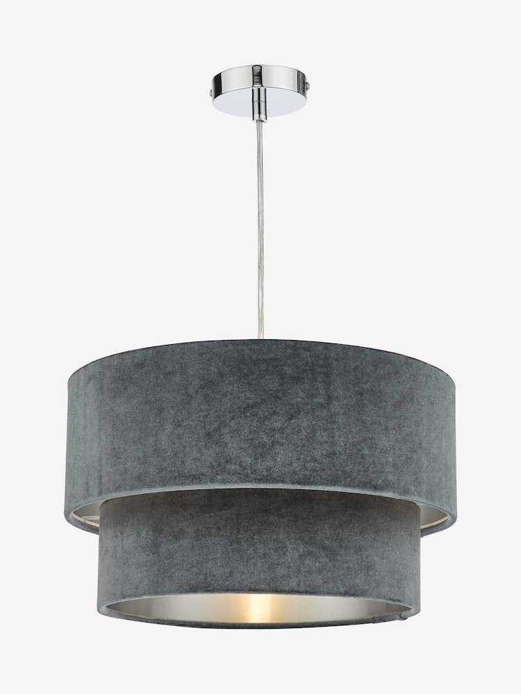 Dar Lighting Grey Easy Fit Suvan Pendant Light - Image 2 of 6