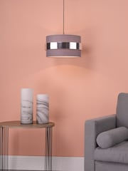 Dar Lighting Grey Easy Fit Oki Pendant Light - Image 1 of 4