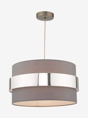 Dar Lighting Grey Easy Fit Oki Pendant Light - Image 2 of 4