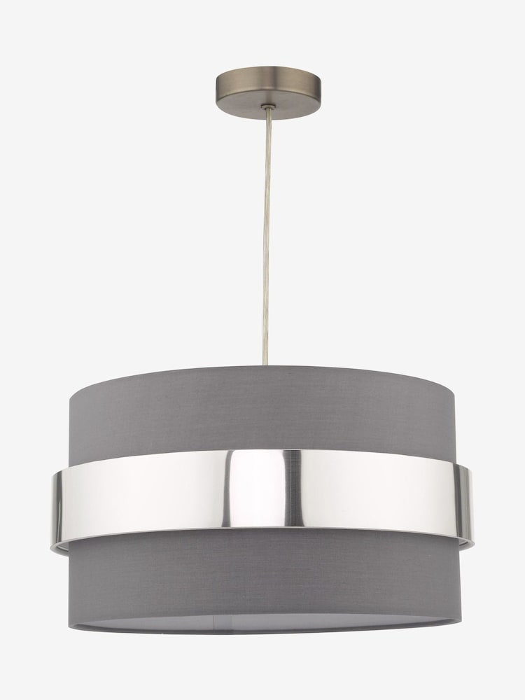Dar Lighting Grey Easy Fit Oki Pendant Light - Image 4 of 4 Dar Lighting Grey Easy Fit Oki Pendant Light - Image 4 of 4