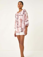 Rosa - Roman Blusa abstrata Print Tunic - Imagem 1 de 5