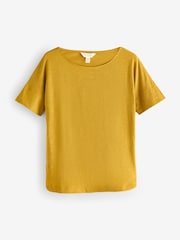Seasalt Cornwall Yellow Bryher View T-Shirt in Cotton - Image 4 of 5
