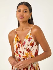 Roman Red Abstract Tassel Trim Maxi Dress - Image 4 of 5