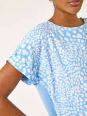 Roman Blue Spot Print Jersey Back T-Shirt - Image 6 of 6