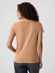 Gap Brown Cotton Short Sleeve Crew Neck T-Shirt - Image 2 of 5