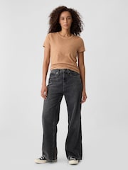 Gap Brown Cotton Short Sleeve Crew Neck T-Shirt - Image 3 of 5