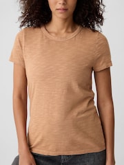 Gap Brown Cotton Short Sleeve Crew Neck T-Shirt - Image 4 of 5