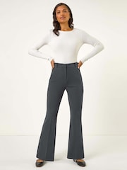 Roman Grey Bootcut Leg Stretch Trousers - Image 2 of 5
