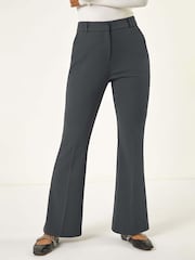Roman Grey Bootcut Leg Stretch Trousers - Image 3 of 5