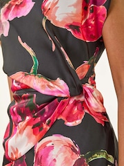 Vestido midi Roman com estampa floral e detalhe envolvente - Imagem 5 de 5
