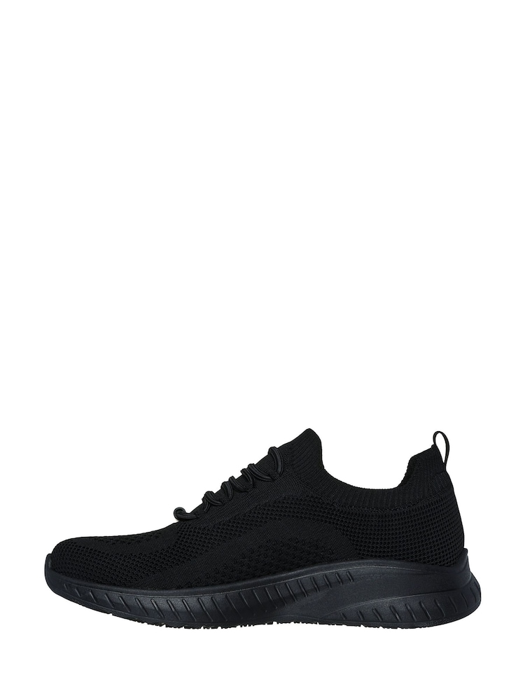 Skechers Black Squad Chaos Slip Resistant Work Trainers - Image 2 of 5