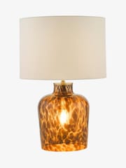 Dar Lighting Amber Glass Leandra Table Lamp - Image 2 of 5