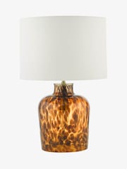 Dar Lighting Amber Glass Leandra Table Lamp - Image 3 of 5