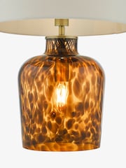 Dar Lighting Amber Glass Leandra Table Lamp - Image 4 of 5