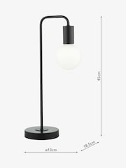 Dar Lighting Matt Black Dena Table Lamp - Image 8 of 8