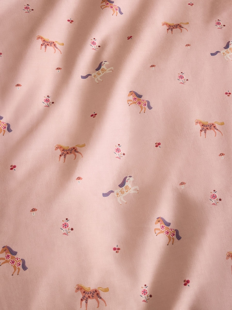 2 Pack Pink Horses Duvet Cover and Pillowcase Set - Image 7 of 7