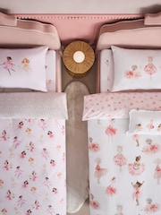 2 Pack Pink Ballerina Duvet Cover and Pillowcase Set - Image 4 of 9