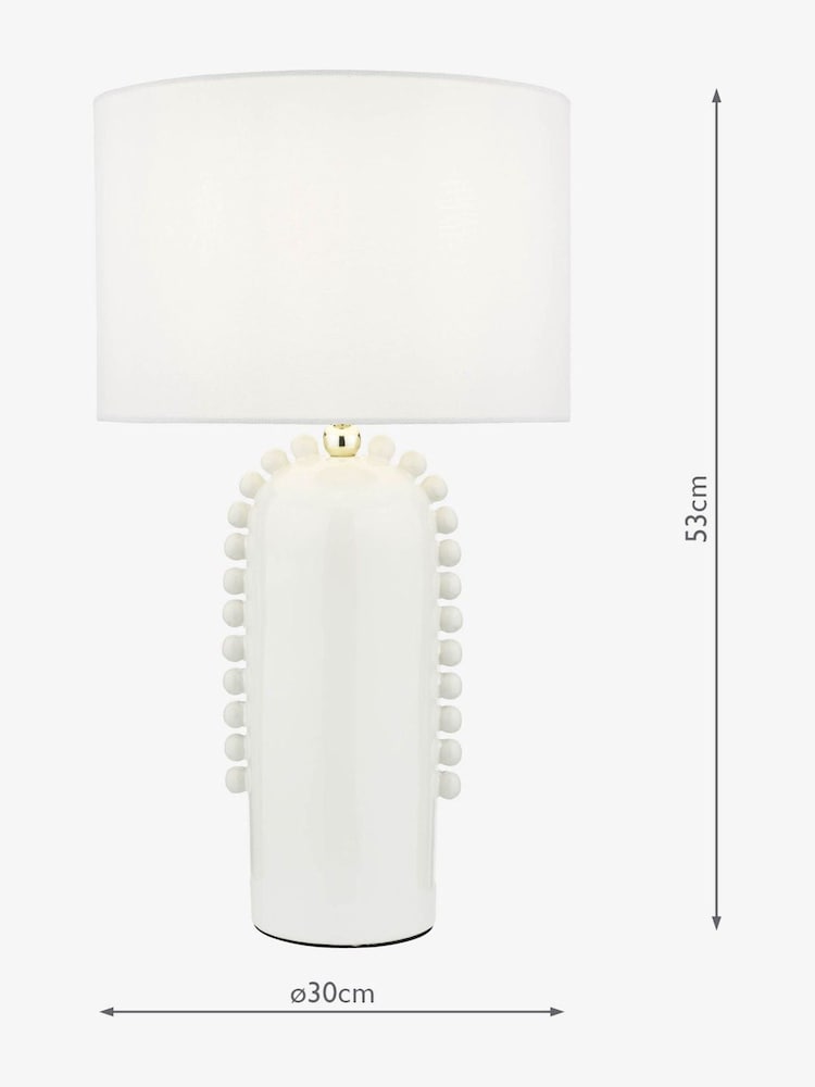 Dar Lighting White Polished Gold Dolce Table Lamp - Image 6 of 6