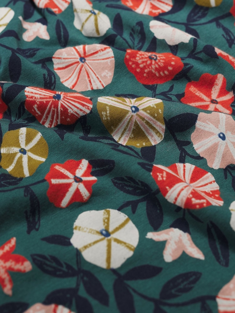 Seasalt Cornwall Blue Barnoon Jersey Printed Short Sleeve Top - Image 5 of 5