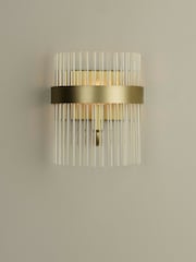 Laura Ashley Brass Alexa 1 Wall Light - Image 1 of 7