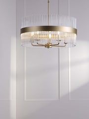 Laura Ashley Brass Alexa 3 Light 5 Light Pendant - Image 1 of 6