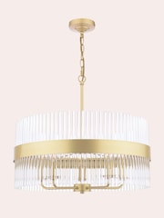 Laura Ashley Brass Alexa 3 Light 5 Light Pendant - Image 3 of 6