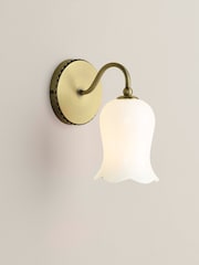 Laura Ashley Brass Lidsell 1 Wall Light - Image 1 of 5