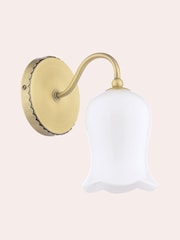 Laura Ashley Brass Lidsell 1 Wall Light - Image 4 of 5