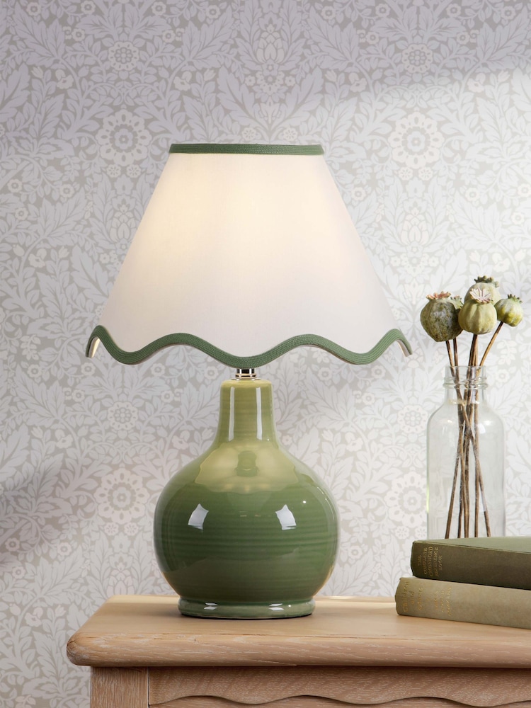 Laura Ashley Green Bramhope Table Lamp - Image 1 of 6